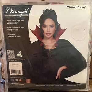 Dreamgirl Black and Red Vamp Cape